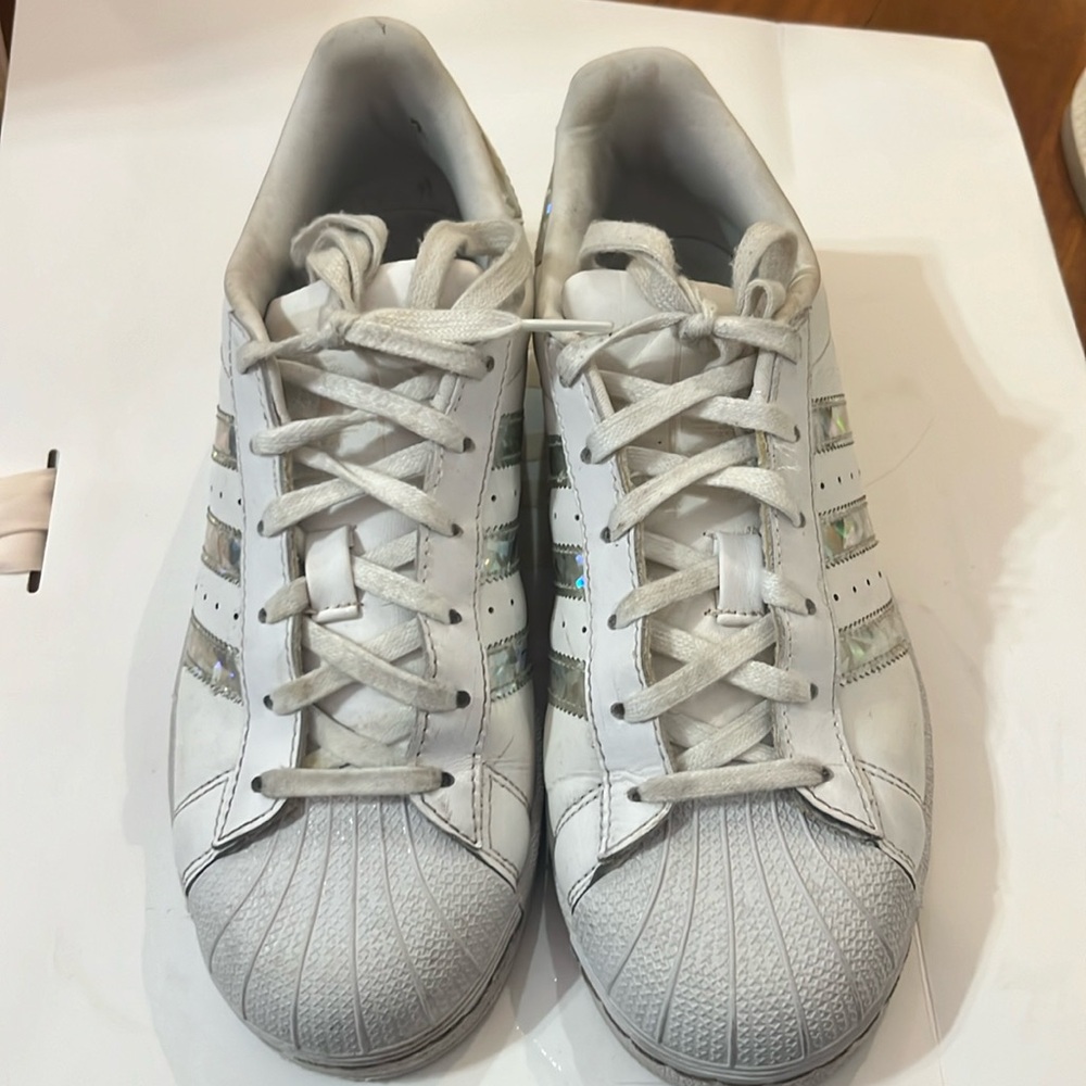 Gently used adidas superstar. Us 4 ( runs big like size 5 1/2)